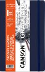 CANSON Graduate Vázlatkönyv, keménykötésű 90 gr 92 lap 184 oldal A5 - Sötétkék, puha borító