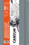 CANSON Graduate Vázlatkönyv, keménykötésű 90 gr 92 lap 184 oldal A5 - Világosszürke, puha borító