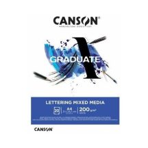   CANSON Graduate Lettering Mixed Media (Kézi Betűrajzolás), ragasztott tömb, 200 gr 20 lap A4