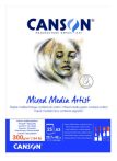 CANSON MIX MEDIA Artist fehér enyhén szemcsés rajztömb,  300gr A3