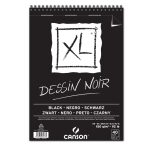 CANSON XL DESSIN NOIR, fekete fotókarton-tömb, spirálkötött, mikroperforált 150gr 40 ív A4