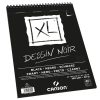 CANSON XL DESSIN NOIR, fekete fotókarton-tömb, spirálkötött, mikroperforált 150g/m2 40 ív A3