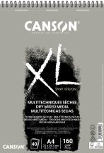 CANSON XL Sand grained pasztelltömb, spirálkötött 50 ív szürke A4