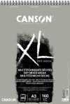 CANSON XL Sand grained pasztelltömb, spirálkötött 50 ív szürke A3 CANSON XL Sand grained pasztelltömb, spirálkötött 50 ív szürke A3