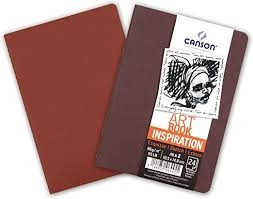 CANSON ArtBooks Inspiration vázlatfüzet,  96gr 24 ív, 2 db/szín A6 borító: bordó/tégla