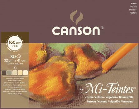 Mi-Teintes CANSON,  színes pasztelltömb, ( ragasztott) 160gr 30 ív szort. 32 x 41