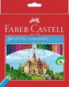Színes ceruza készlet, Faber-Castell, 24 színű színesceruza készlet Színes ceruza készlet, Faber-Castell, 24 színű színesceruza készlet