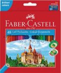 Színes ceruza készlet, Faber-Castell, 48 színű színesceruza készlet