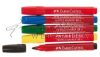 Textilfestő filctoll készlet - Faber-Castell - Piros, sárga, kék, zöld, fekete Textilfestő filctoll készlet - Faber-Castell - Piros, sárga, kék, zöld, fekete