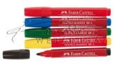 Textilfestő filctoll készlet - Faber-Castell - Piros, sárga, kék, zöld, fekete
