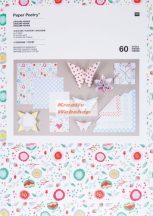   Origami papír - Virágos romantika - hajtogató készlet, 60 lapos csomag