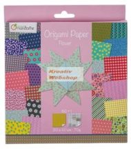   Origami papír - Virágos hajtogató készlet, 20x20cm, 60 lap