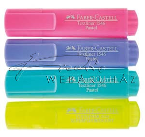Faber-Castell Szövegkiemelő filctoll készlet, vágott heggyel Pasztell színek: pink, kék, sárga, lila