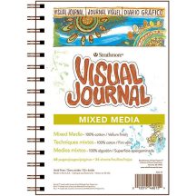   Mixed Media tömb - Strathmore 500 Visual Journal - Fehér, 190 gr, 34 lapos, 14x20 cm, spirálkötéses