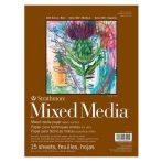   Mixed Media tömb - Strathmore 400 Mixed Media - Fehér, 300 gr, 15 lapos, 23x31 cm, ragasztott