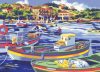 Kreatív hobby - Kifestő készlet akrilfestékkel, ecsettel, felnőtteknek - 30x40 cm - Mediterrán halás Kreatív hobby - Kifestő készlet akrilfestékkel, ecsettel, felnőtteknek - 30x40 cm - Mediterrán halás