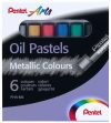 Pentel metál olajpasztell kréta 6 db-os