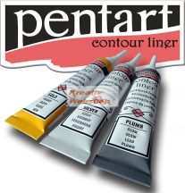   Kontúrozó festékek készletben - PENTART - arany, ezüst, fekete szett