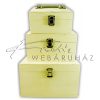 Díszíthető doboz készlet 3 darabos, fogantyús 23.5 x 23.5 x 14 cm Díszíthető doboz készlet 3 darabos, fogantyús 23.5 x 23.5 x 14 cm