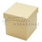 Díszíthető papírdoboz, kocka alakú doboz - Natúr, 15cm, 11cm