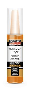 Pentart Kontúrozó festék 20 ml -  Sötétben világító - Narancs