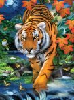 Kreatív hobby kifestő számokkal - Tigris vadászaton