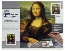   Kifestő készlet vászonra, akrilfestékkel, ecsettel, felnőtteknek - 23x31 cm - Mona Lisa