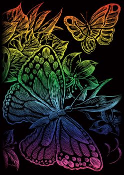 Kreatív hobby - Szivárványos - Pillangók