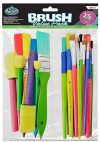 Gazdaságos ecsetkészlet - Hobby ecsetek és szivacsecsetek - 25 db-os Gazdaságos ecsetkészlet - Hobby ecsetek és szivacsecsetek - 25 db-os