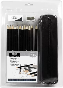 Művész rajzkészlet Ceruzatartóval - Royal 15 részes készlet