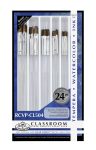 Ecsetkészlet Iskoláknak 6 x 4db - Természetes szőrű kerek iskolai ecsetek - 24 db-os ecsetkészlet Ecsetkészlet Iskoláknak 6 x 4db - Természetes szőrű kerek iskolai ecsetek - 24 db-os ecsetkészlet