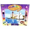 Kifestő készlet számok után akrilfestékkel, ecsettel, gyerekeknek - 30x39 cm - Kikötő vilagitótoronnyal Kifestő készlet számok után akrilfestékkel, ecsettel, gyerekeknek - 30x39 cm - Kikötő vilagitótoronnyal