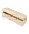 Natúr fából készült hosszúkás doboz, keskeny ajándékdoboz kb. 20x6x6cm