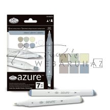   Filctoll készlet, AZURE Premium Marker, 6+1 db-os - Ásvány színek