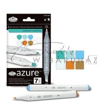  Filctoll készlet, AZURE Premium Marker, 6+1 db-os - Meditrina színek