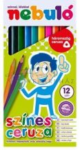   Színes ceruza készlet, háromszögletű, NEBULÓ, 12 különböző szín
