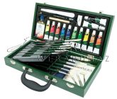   Óriás olajfestő készlet haladóknak, fadobozos - Royal Oil Brush 33 - 36x19x7 cm