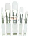 Kreatív hobby - Ecsetkészlet - White taklon, vegyes - Soft Grip - 5db Kreatív hobby - Ecsetkészlet - White taklon, vegyes - Soft Grip - 5db