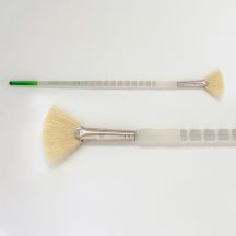   Ecset, Soft Grip hosszú nyelű fehér sörte legyező ecset 4