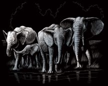 Képarcoló készlet - Elefánt csorda