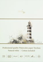 Akvarelltömb - SMLT Art Professional Watercolor Torchon 250gr, 10 lapos művésztömb A3 méretű