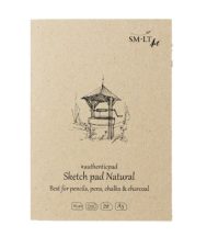 Vázlattömb - SMLT Authenticpad Natur, Kraft papírból, mappában - 100gr, 100 lapos A5