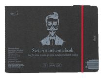   Pasztelltömb - SMLT Sketch authenticbook Fekete, 165gr, 18 lapos, 17,6x24,5cm