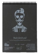 Pasztelltömb - SMLT Black Sketch Pad 165gr - 30 lapos A4
