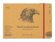   Vázlattömb - SMLT Sketch authenticbook Natúr barna, 90gr, 24 lapos, 17,6x24,5cm