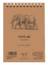   Vázlattömb - SMLT Sketch Pad - Natúr barna, 135 gr, 80 lapos A5