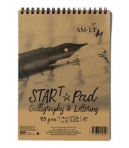   Kalligráfia tömb, pontozott - SMLT Start Pad, Calligraphia - Lettering, 90gr 30 lapos A5 spirálos