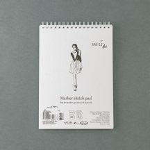   Markertömb - SMLT Marker Sketch Pad, spirálos, 100gr 50 lapos A4