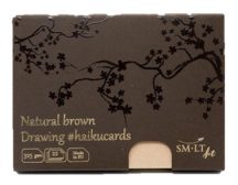   Natúr barna kártyák dobozban - SMLT Natural brown haikucards - 325gr, 22 lapos, 14,7x10,6cm