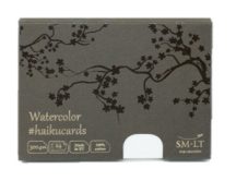   Akvarell festőkártyák dobozban - SMLT Watercolor Cotton haikucards - 300gr, 24 lapos, 14,7x10,6cm